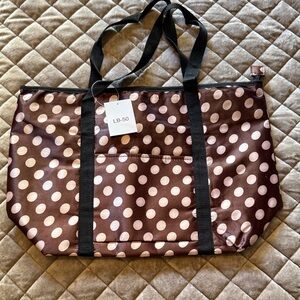 Tote Bag. Polka dot tote bag. NEW